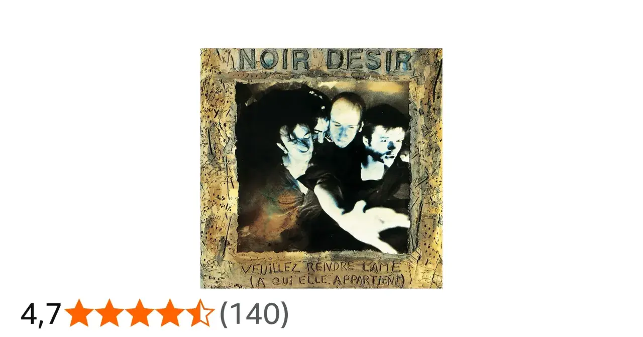 Noir Désir, "Veuillez rendre l'âme (à qui elle appartient)". Le groupe est encadré par une texture rugueuse.