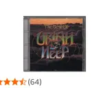 Pochette du CD "The Best Of Uriah Heep", un classique des albums de Uriah Heep, avec un ciel orageux et le nom du groupe en lettres stylisées.
