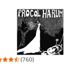 Illustration noir et blanc de Procol Harum avec une femme et des arbres.