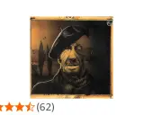 Portrait d'un homme au béret, style Emile Jacotey, avec un paysage sombre en arrière-plan.