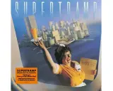 La couverture de l'album "Breakfast in America" de Supertramp, avec une serveuse joyeuse tenant un verre de jus d'orange et le menu.