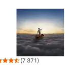 Un homme rame dans un bateau sur une mer de nuages, naviguant sur une **endless river** sous un ciel de crépuscule.