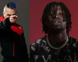 Deux rappeurs, l'un avec une crête bleue, l'autre avec des dreadlocks et des bijoux, posent pour une photo. Combien gagne un chanteur ?