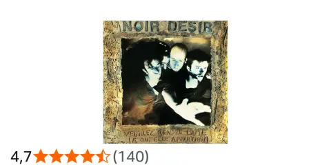 Noir Désir, "Veuillez rendre l'âme (à qui elle appartient)". Le groupe est encadré par une texture rugueuse.