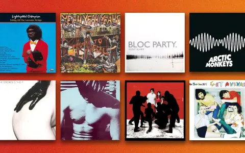 Huit pochettes d'albums iconiques, de Bloc Party à Arctic Monkeys, un véritable battage médiatique pour ces classiques du rock indépendant.