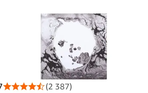Pochette de l'album "A Moon Shaped Pool" de Radiohead, avec un design abstrait en noir et blanc.