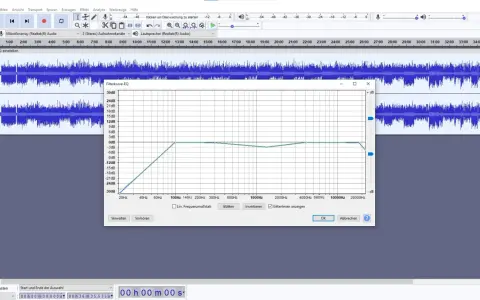 Interface d'un logiciel audio montrant une courbe d'égalisation (eq vst) ajustée pour modifier le son.