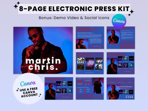 Press kit artiste : Martin Chris, pop star, discographie, performances et statistiques d'audience.