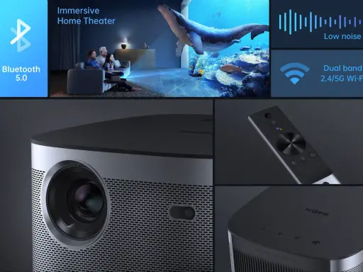 Connectez votre enceinte Bluetooth au vidéoprojecteur pour une expérience immersive. Profitez du son de votre film avec une qualité optimale.