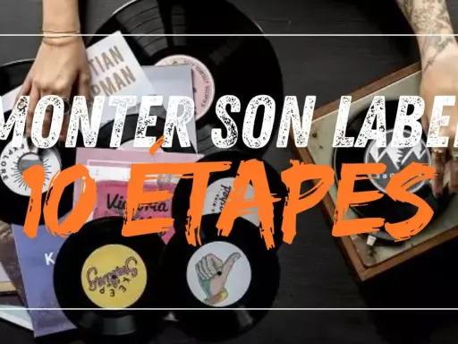 Des vinyles et une platine pour vous aider à créer un label de musique en ligne. 10 étapes pour lancer votre projet.