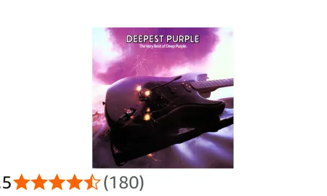 Pochette de l'album "Deepest Purple", une guitare électrique sombre sur fond violet avec des étincelles.