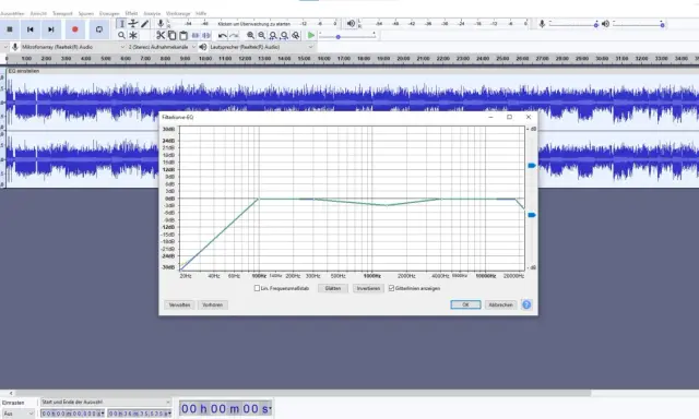 Interface d'un logiciel audio montrant une courbe d'égalisation (eq vst) ajustée pour modifier le son.