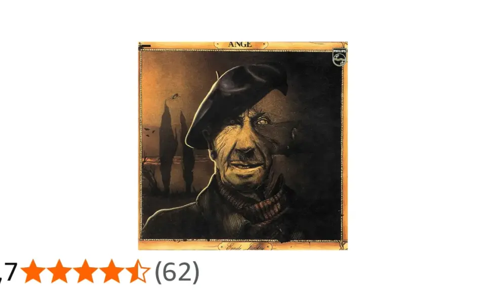 Portrait d'un homme au béret, style Emile Jacotey, avec un paysage sombre en arrière-plan.